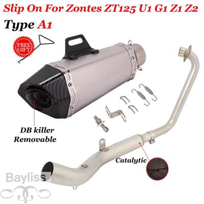 【並行輸入品】 バイク用エキゾーストサイレンサー フロントリンクパイプ DBキラー zt125 u1 g1 z1 z2 2021 2022 51mmの画像