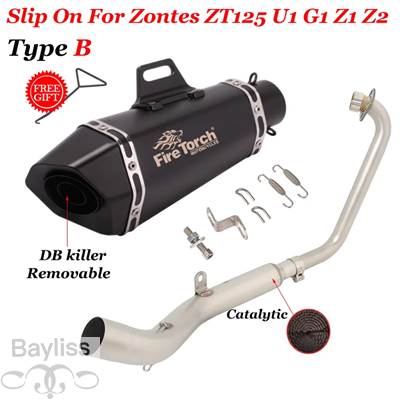 【並行輸入品】 バイク用エキゾーストサイレンサー フロントリンクパイプ DBキラー zt125 u1 g1 z1 z2 2021 2022 51mmの画像
