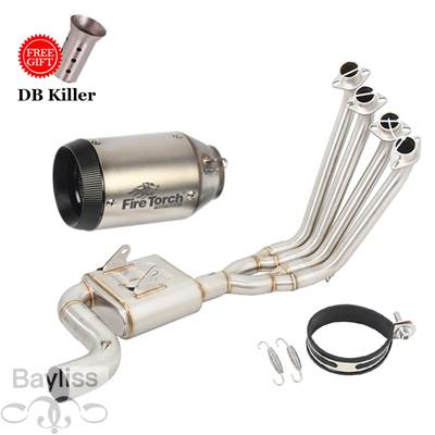 【並行輸入品】 排気システム ホンダcbr650 cb650r cb650f cbr650f cbr650f cbr 650 2014-2023用エスケープ付きフロントリンクパイプ_1