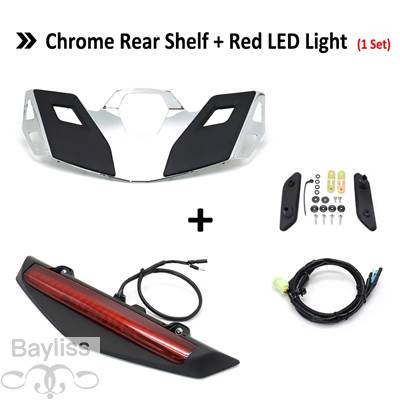 【並行輸入品】 ホンダゴールドウイングgl 1800 gl1800 b da tour 2021 2022用バイク 二輪リアトップボックス ledライト付きラゲッジラックの画像