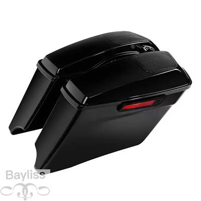 【並行輸入品】 バイク用拡張ストレッチサドルバッグ ハーリーツーリングロードキングロードグライドcvo 2014-2024 4 インチ 6x9インチ 用スピーカーリッド