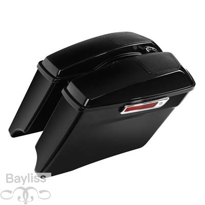 【並行輸入品】 バイク用拡張ストレッチサドルバッグ ハーリーツーリングロードキングロードグライドcvo 2014-2024 4 インチ 6x9インチ 用スピーカーリッド