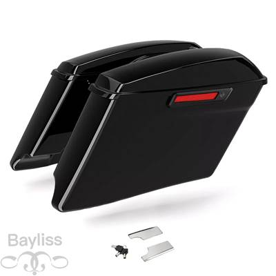 【並行輸入品】 バイク用拡張ストレッチサドルバッグ ハーリーツーリングロードキングロードグライドcvo 2014-2024 4 インチ 6x9インチ 用スピーカーリッド