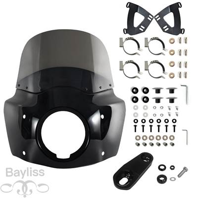 【並行輸入品】 11 インチバイクフロントフェアリングロードウォリアーフェアリングハーレースポーツスター 883 アイアン 883 XL883N XL1200の画像