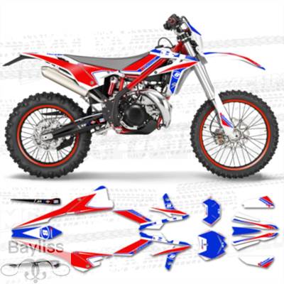 【並行輸入品】 Mchmfg-バイクチームデカールステッカー ベータxtrainer 2020-2022 2020 2021 2022 250 300 350 -006_1