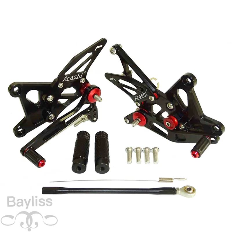 【並行輸入品】Waase-バイク 二輪リアセット フットレスト付きバックミラーキット フットレストペグ カワサキニンジャZX-6R zx 6r 636 2005 2006の画像