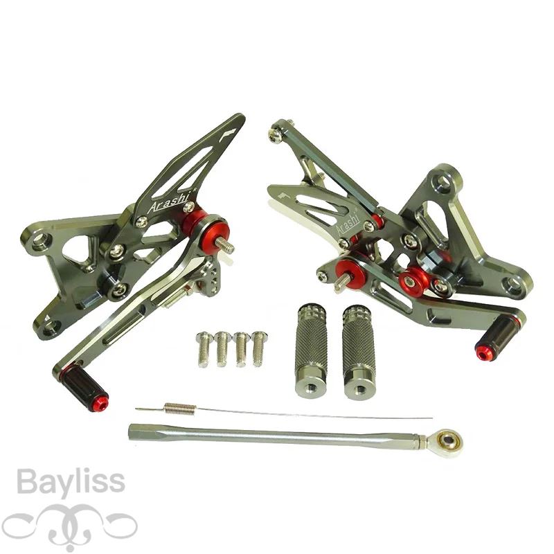 【並行輸入品】Waase-バイク 二輪リアセット フットレスト付きバックミラーキット フットレストペグ カワサキニンジャZX-6R zx 6r 636 2005 2006の画像