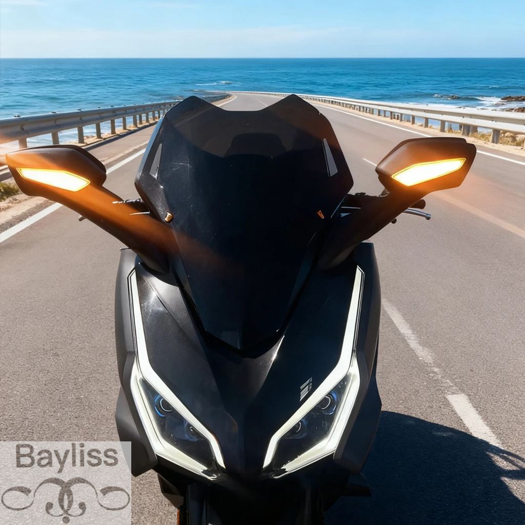 【並行輸入品】バイクアクセサリー LEDフロントウィンカーライトミラー ホンダ フォルツァ350 2021-2025用 LEDインジケーターキット付き