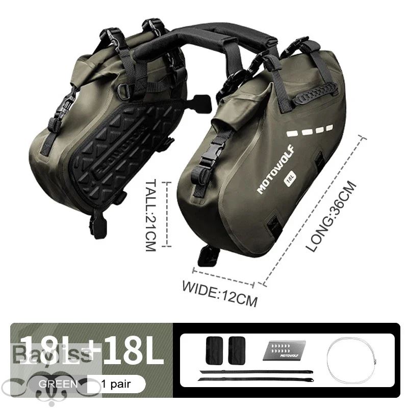 【並行輸入品】バイクサイドバッグ 18L/28L 防水モトクロスサドルバッグモーターストラップマウントホンダ用スズキ用ヤマハ用 BMW R1250GS_1
