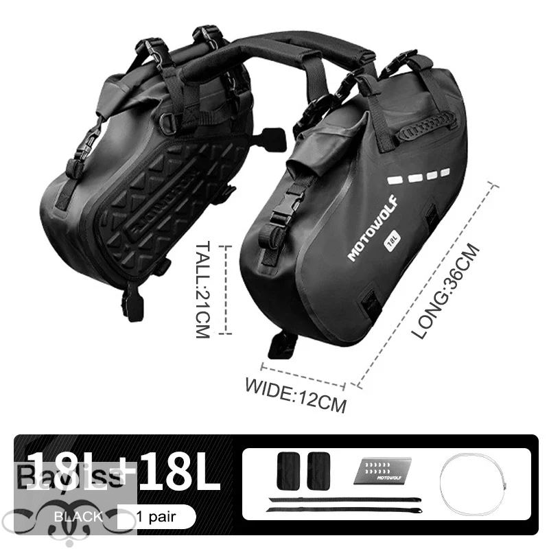 【並行輸入品】バイクサイドバッグ 18L/28L 防水モトクロスサドルバッグモーターストラップマウントホンダ用スズキ用ヤマハ用 BMW R1250GS_2