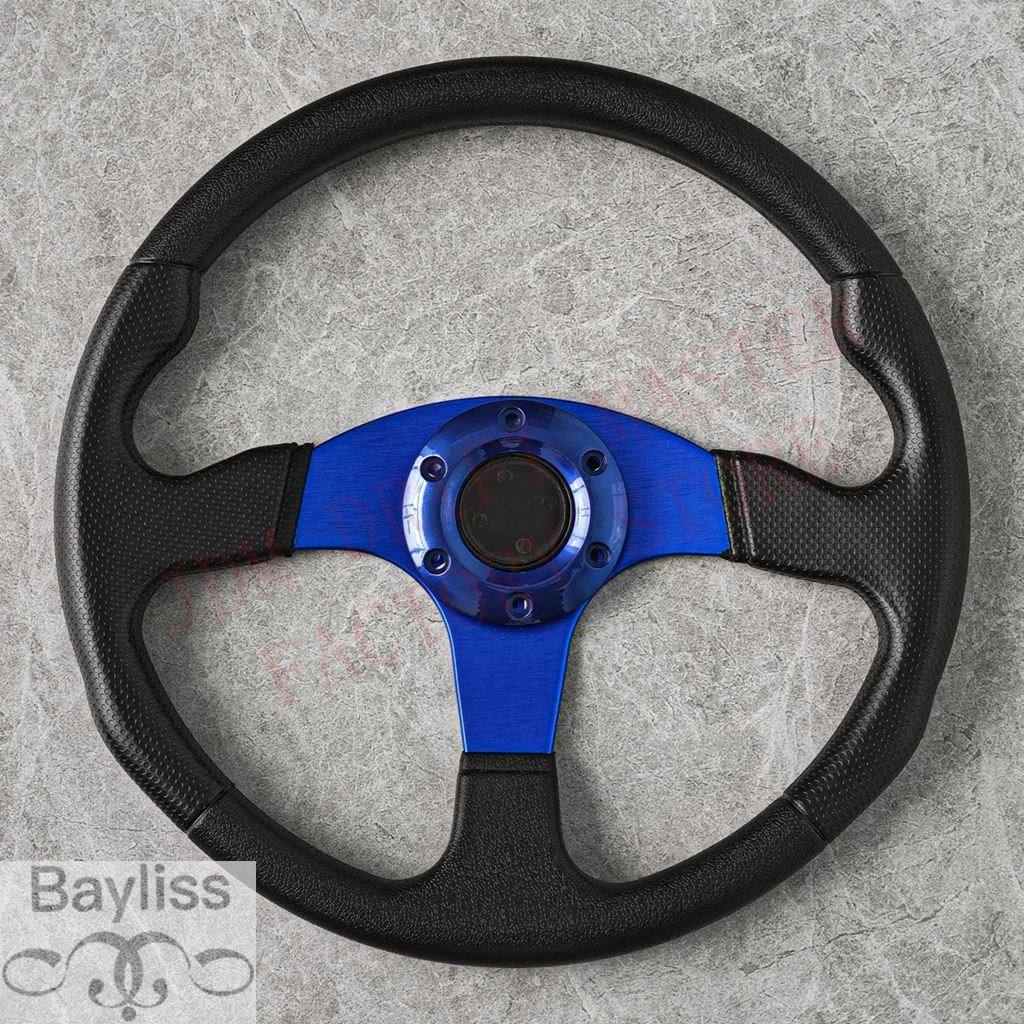 並行輸入品】340mm 車用PUフラットドリフトゲーミングステアリング