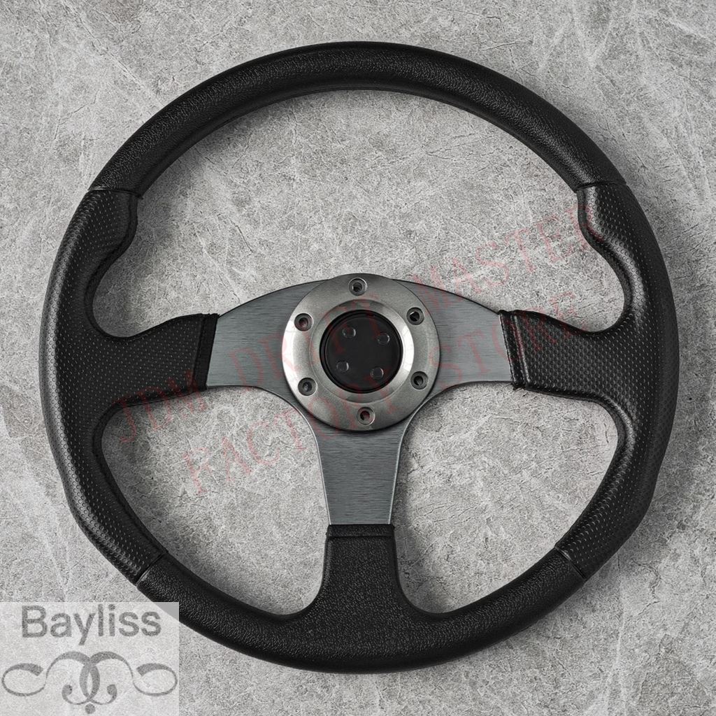 RIGEL ステアリングホイール 約35cm 旧車 並行輸入品】340mm 車用PUフラットドリフトゲーミングステアリング