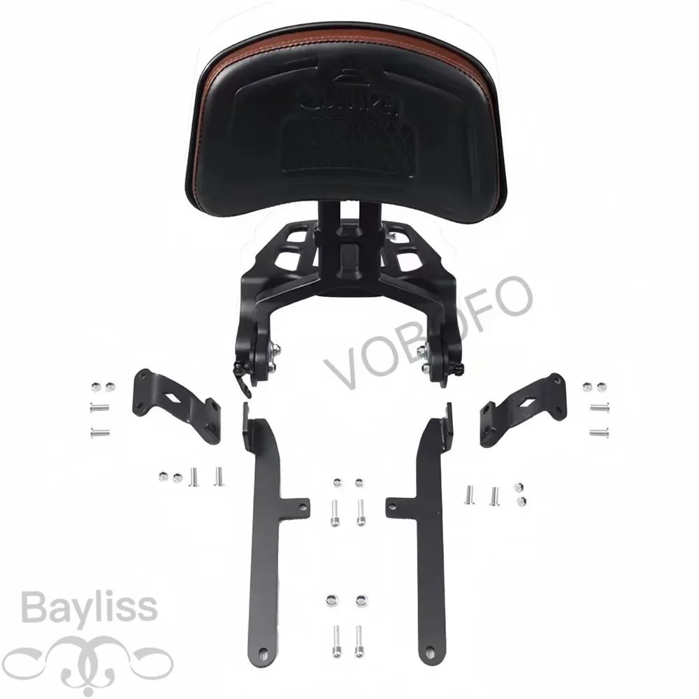 【並行輸入品】Loncin voge cu525 cu 525 CU-525用折りたたみ式ブラックバイク 二輪 リアウィングウエストクッション ランバークッションの画像