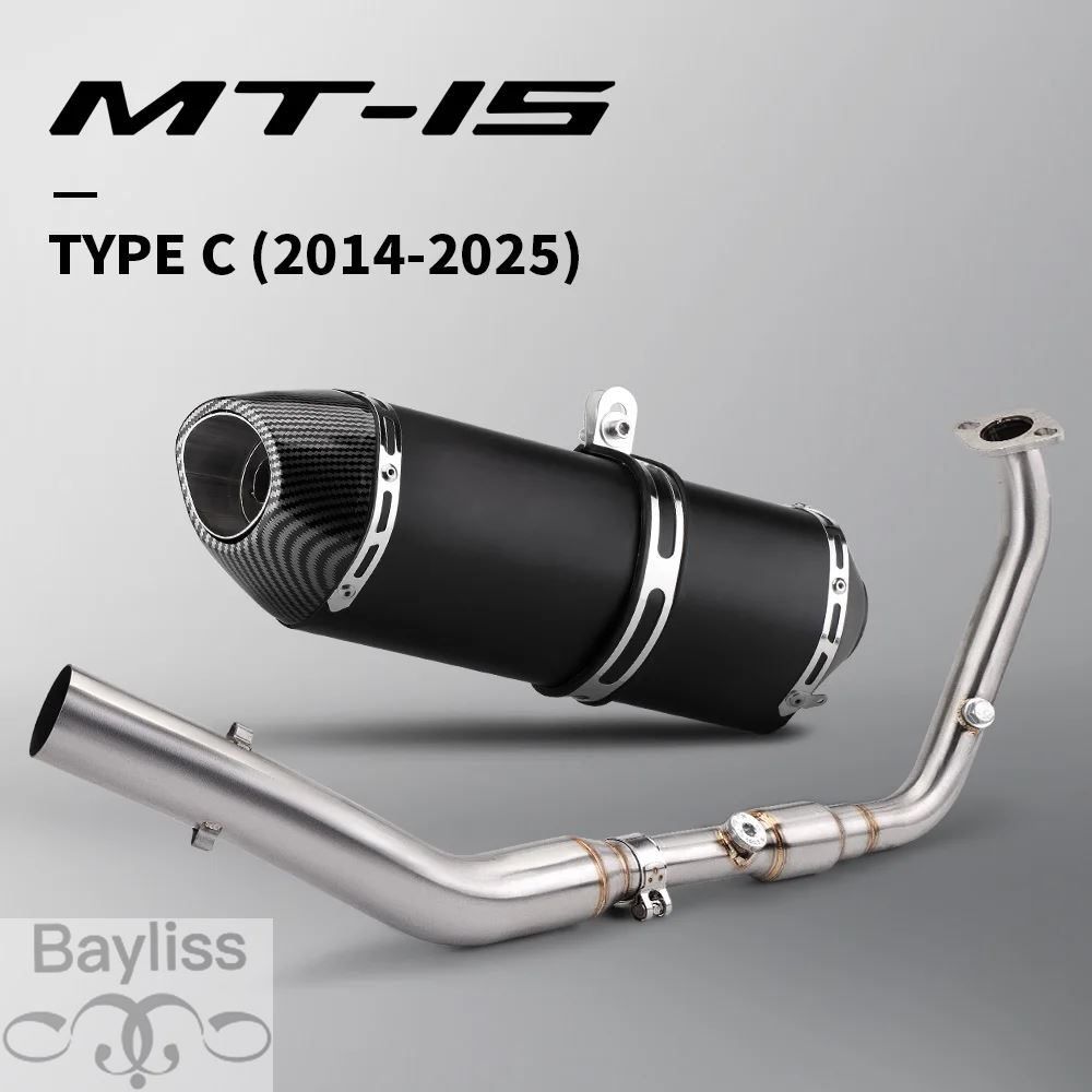 【並行輸入品】MT15 R15 V4 2014-2025 バイク用排気システム カスタムステンレスフロントパイプ 51MM レーシングエスケープマニホールドの画像