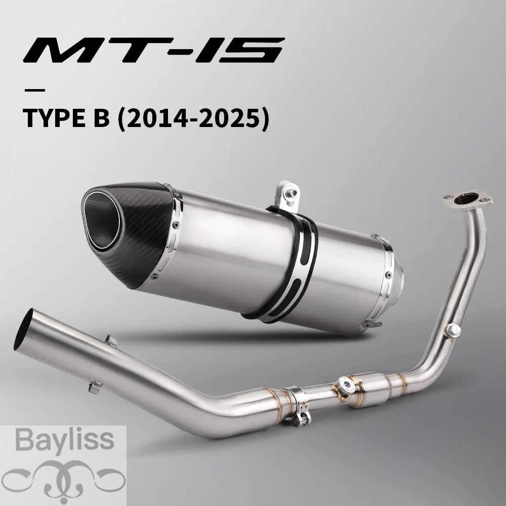 【並行輸入品】MT15 R15 V4 2014-2025 バイク用排気システム カスタムステンレスフロントパイプ 51MM レーシングエスケープマニホールドの画像