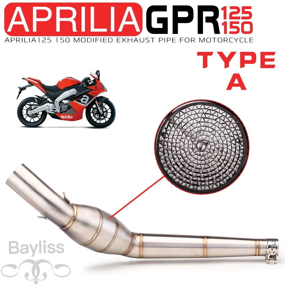 【並行輸入品】センターコネクティングパイプ 触媒コンバーター付きステンレス gpr125用dbキラー gpr150エキゾーストの画像
