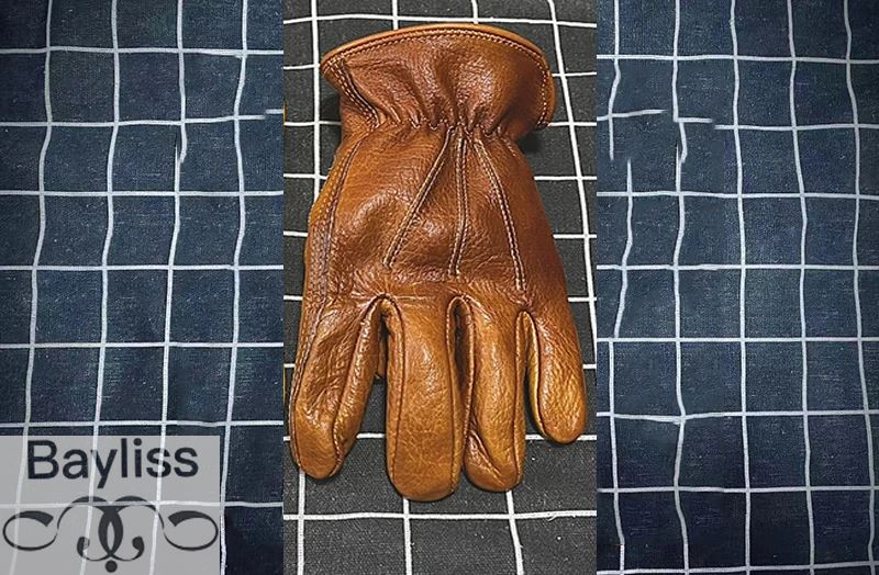 並行輸入品】冬用本革バイク用手袋 レトロモトクロス用ヴィンテージ