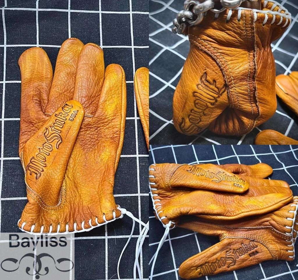 新品 ビンテージ Pheasant レザーグローブ バイク レーシング 当時物 並行輸入品】レトロ乗り心地ふわしいレトログローブ：時代超越した