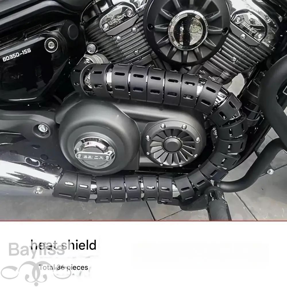 【並行輸入品】QJMOTOR BENDA バイクマフラー火傷防止カバー断熱カバーの画像