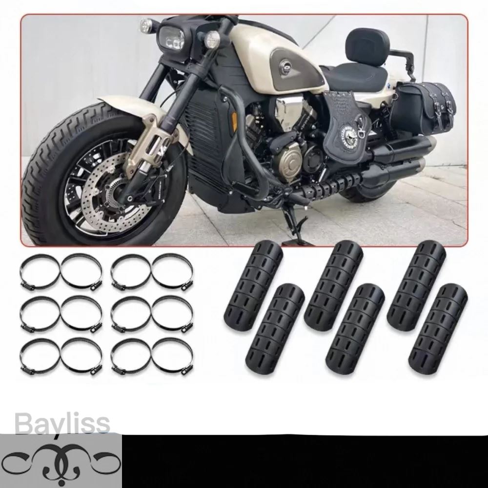 【並行輸入品】QJMOTOR BENDA バイクマフラー火傷防止カバー断熱カバーの画像