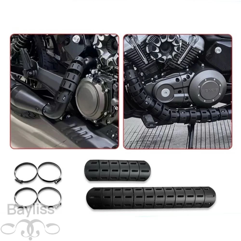 【並行輸入品】QJMOTOR BENDA バイクマフラー火傷防止カバー断熱カバーの画像