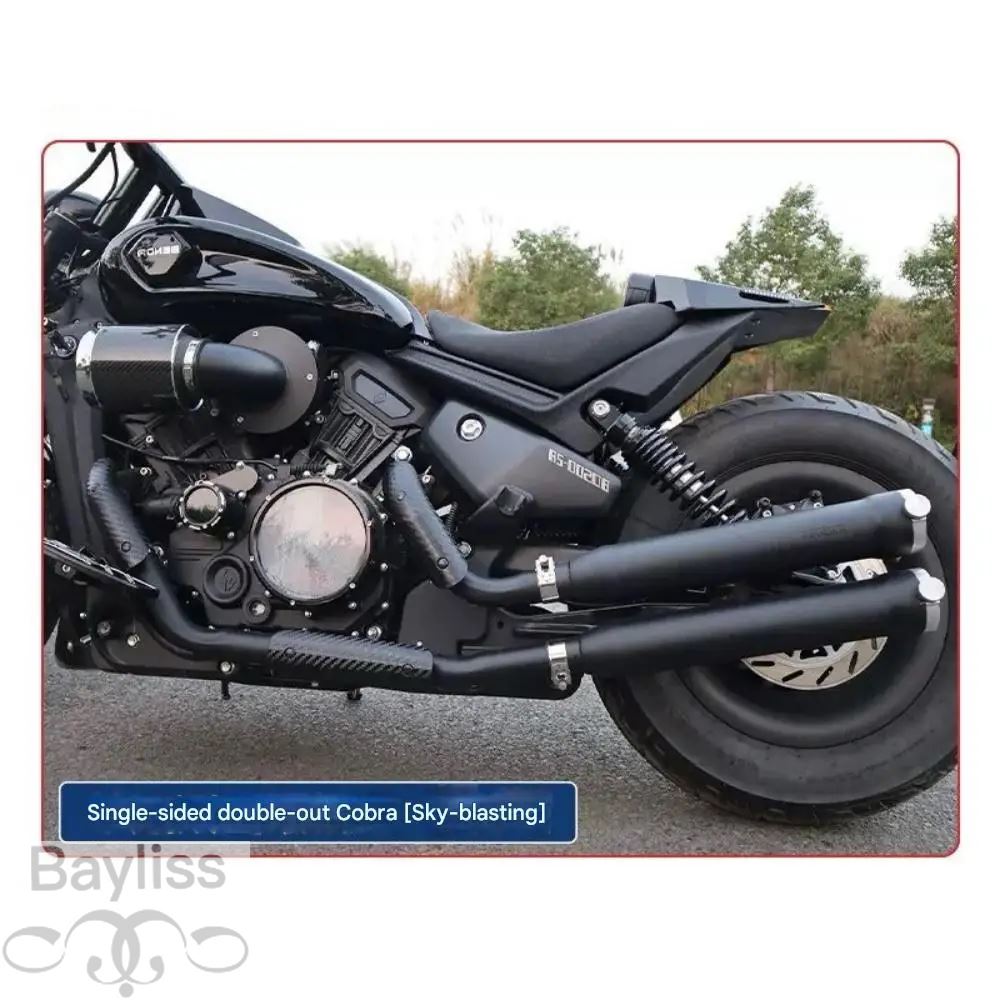 【並行輸入品】BENDA ダークフラッグ 500 カスタムコブラエキゾーストパイプカスタムバルブエキゾースト太くロワーの画像