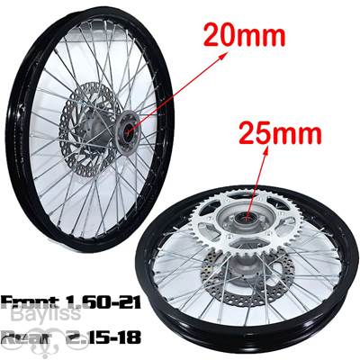 【並行輸入品】 アルミニウム合金バイクホイール 1.60x21 インチ 2.15x18インチ CRF250r/x crf450r/x用ディスクブレーキ付きリム_1