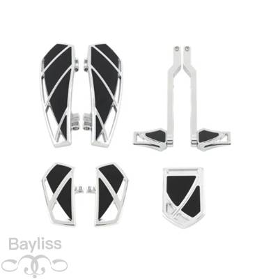 【並行輸入品】 バイクフロアボード ハーレーナソフテイル Phantalshift フットペグ ブレーキペダル交換用の画像