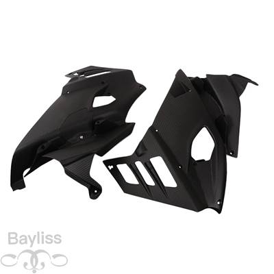【並行輸入品】 アプリリアRS660 rs 660 100% カーボンフロントサイドフェアリングサイドパネル1ペア側保護キャップカバーの画像