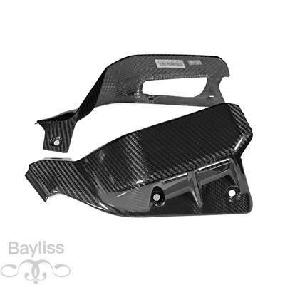 【並行輸入品】 100% カーボンmotorctycleラジエーターサイドカバーグロスカフェレーサー上側パネル綾織ドゥカティスクラン 2019 2020の画像