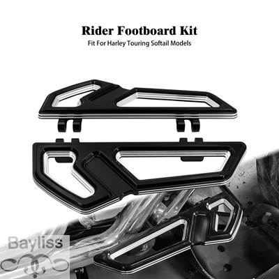 【並行輸入品】 ハーレーバイク 二輪フロントフットレスト ドライバーfloorboard ハーレーツーリング用フットペグelectraStreetglide Road softail flhの画像