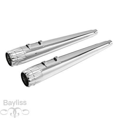 【並行輸入品】 ハーレー用バイク 二輪デュアルエキゾースト モデル1995-2016 2015 2014 2013 2012 11 ブラック ロードバイク 4インチ_2