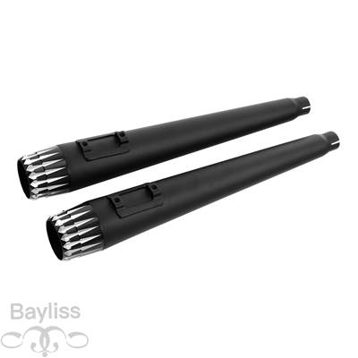 【並行輸入品】 ハーレー用バイク 二輪デュアルエキゾースト モデル1995-2016 2015 2014 2013 2012 11 ブラック ロードバイク 4インチ_3