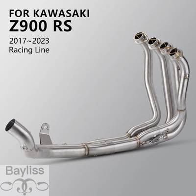【並行輸入品】 カワサキバイク 二輪用フルエキゾーストシステム フロントリンクパイプ エスケープチューブ スリップオンエルボーZ900 z900rsの画像