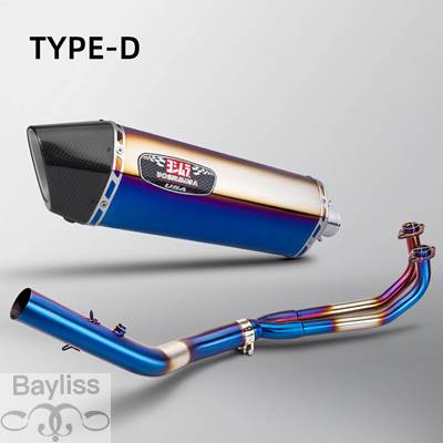 【並行輸入品】 バイク 二輪用エキゾーストシステム サイム Ll500用スリップオンチューブ リンクパイプ接続 オリジナル フルチタンの画像