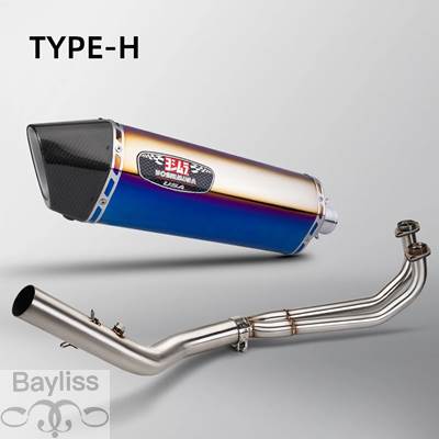 【並行輸入品】 バイク 二輪用エキゾーストシステム サイム Ll500用スリップオンチューブ リンクパイプ接続 オリジナル フルチタンの画像