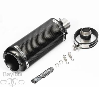 【並行輸入品】 汎用バイク 二輪カーボンエキゾーストパイプ バイク 二輪エキゾースト 2つマフラーユニット 51mm cbr600 z900 gsxr150 cbr300 r11 r6の画像