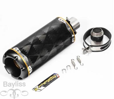 【並行輸入品】 汎用バイク 二輪カーボンエキゾーストパイプ バイク 二輪エキゾースト 2つマフラーユニット 51mm cbr600 z900 gsxr150 cbr300 r11 r6の画像