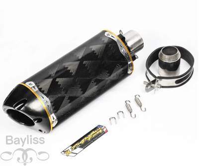 【並行輸入品】 汎用バイク 二輪カーボンエキゾーストパイプ バイク 二輪エキゾースト 2つマフラーユニット 51mm cbr600 z900 gsxr150 cbr300 r11 r6の画像