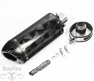 【並行輸入品】 汎用バイク 二輪カーボンエキゾーストパイプ バイク 二輪エキゾースト 2つマフラーユニット 51mm cbr600 z900 gsxr150 cbr300 r11 r6の画像