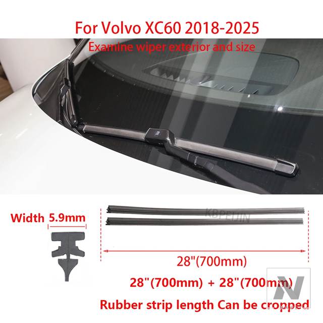 並行輸入品 ボルボ XC60 2009〜2025 フロントウィンドウワイパー