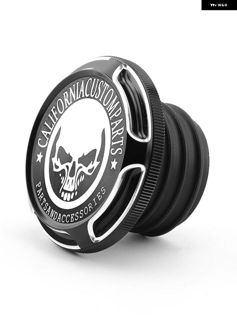 Harley-Davidson スカルタンクキャップ ブラックスカル フューエルキャップ - Harley Davidson