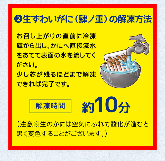 詳しい解凍方法の説明