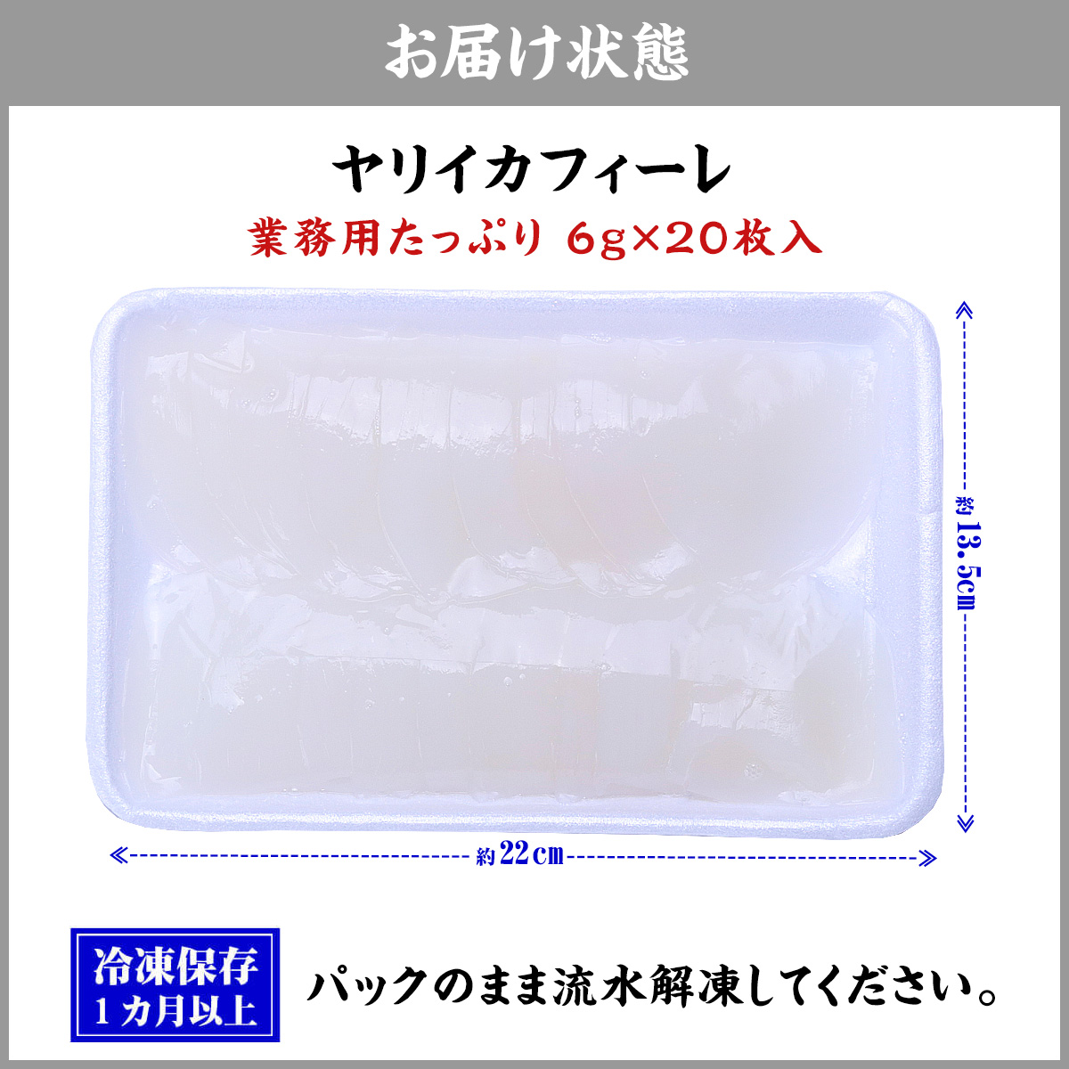 ヤリイカフィーレ（6g×20枚入り） いか イカ 烏賊 刺身 寿司 おつまみ やりいか ヤリイカ FF MW｜kouragumi｜08