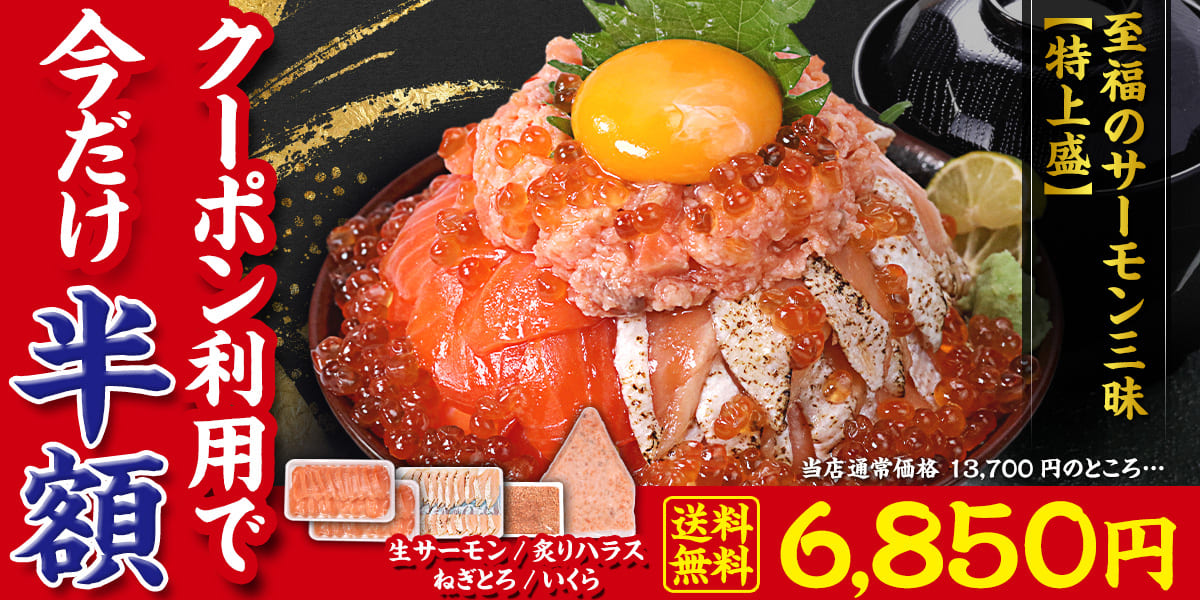 至福のサーモン三昧【特上盛】