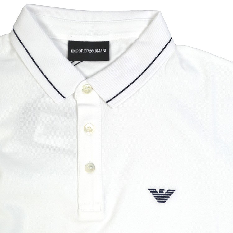 エンポリオアルマーニ　ホワイトボタンシャツ ARMANI COLLEZIONI アルマーニ ボタン シャツ 長袖 メンズ 白