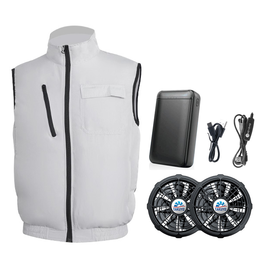 【新品未使用】空調ベスト/約15℃違う/ハイパワーファン/ライトグレー/XL 空調服 ベストの商品一覧 通販 - Yahoo!ショッピング