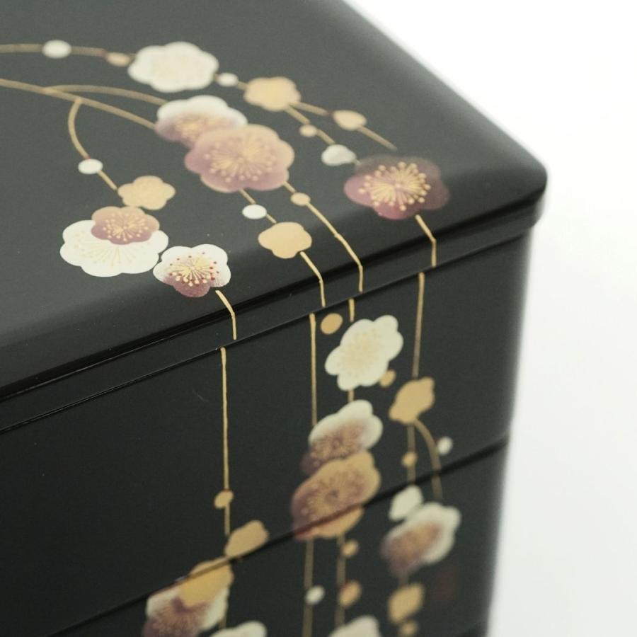 ☆未使用☆会津漆器☆黒 葉書入れ 花かんざし ☆未使用☆会津漆器☆黒