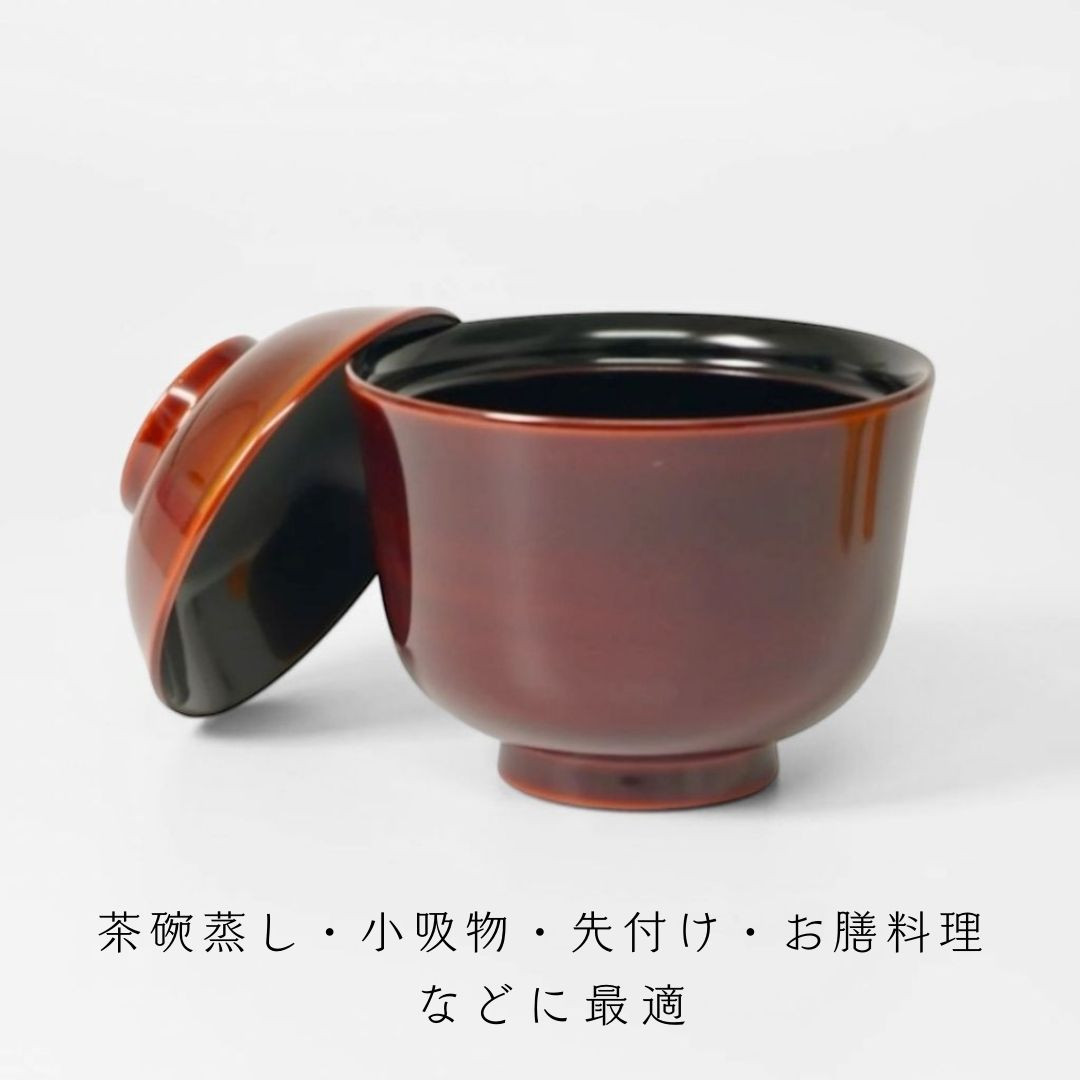 越前 市松白檀 小吸物椀 白檀塗 市松模様 伝統工芸 越前塗 漆器 高級