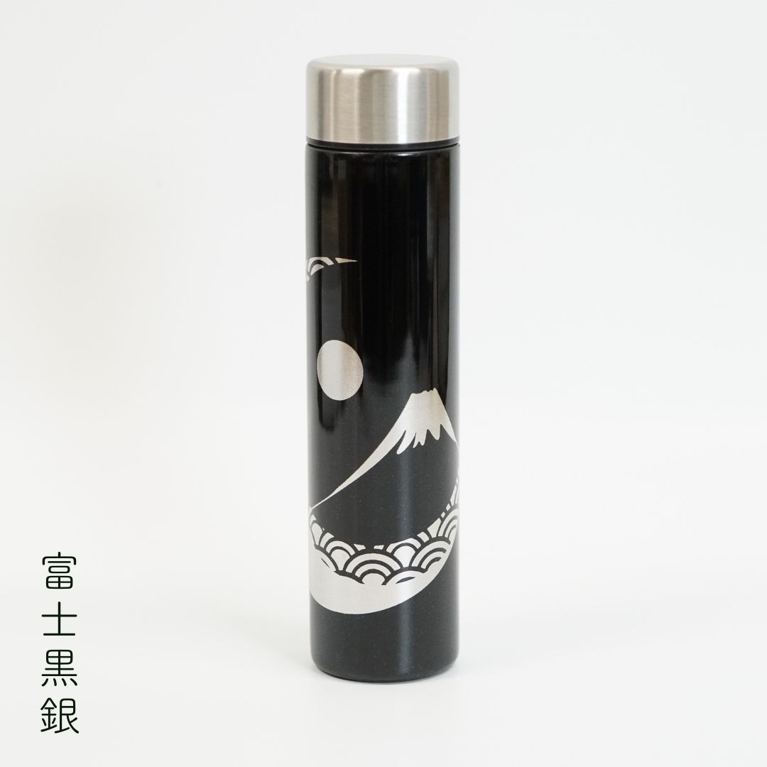 中国製 装飾的な筒 オリジナルケース付き thermo mug（サーモマグ） 高翆オリジナル 漆 ステンレスボトル WITH